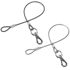 2 Pack Metal Chew Proof Dog Leash Cable Lead No Tangle Dog Leashes Extender