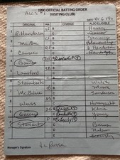 Original  Oakland Athletics 1990 ACLS Game 1 Lineup Card + Tickets + More