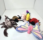 6 Vintage TY Beanie Baby Bugs. Flitter, Lucky, Inch, Swirly, Spinner, Stinger