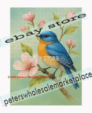 500 piece jigsaw puzzle Blue Bird Blossom Floral Nature