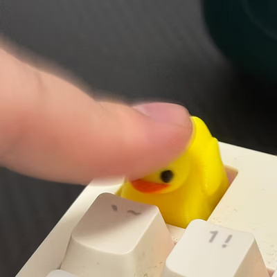 Custom Cute Yellow Duck Keycap for Mechanical Cross-Axis Keyboard Switch Use