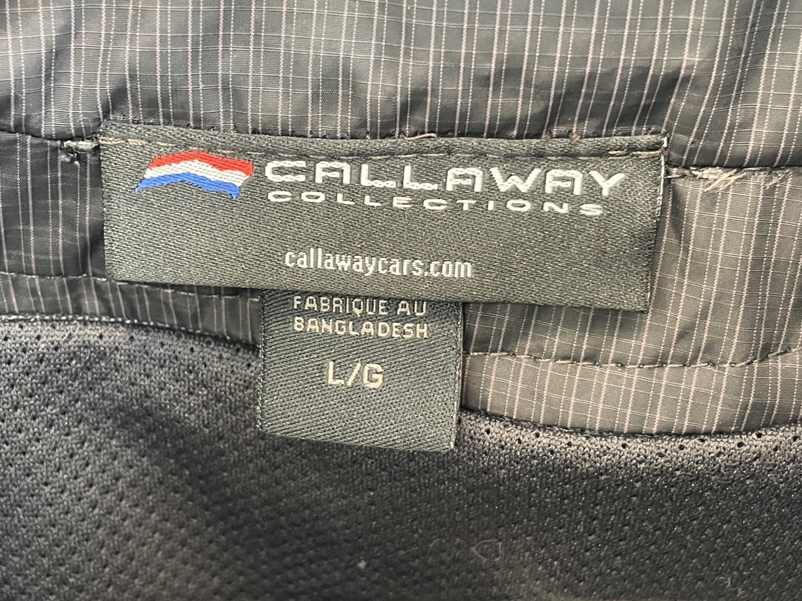 Callaway Cars Windbreaker Jacket Men L Black Gray Racing Automotive Lightweight thumbnail 4