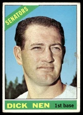 1966 Topps #149 Dick Nen Washington Senators VG-VGEX wrinkle 