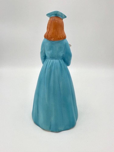 1992 San Francisco Music Box Company Graduation Girl w/Diploma in Blue Gown ๐ถ - Picture 3 of 7
