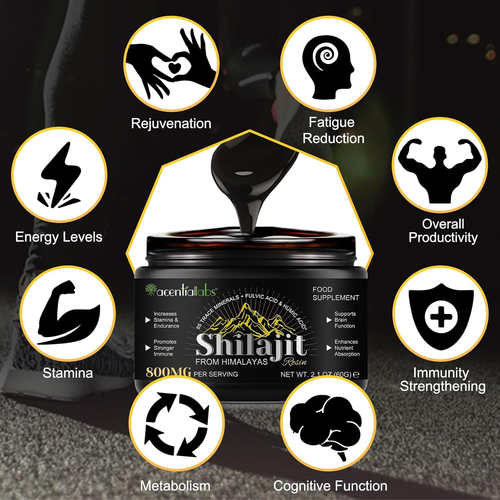 Shilajit Original Himalaya Bio, 60G Shilajit Resin Pures Himalaya Shilajit Mit F - Bild 3 von 12