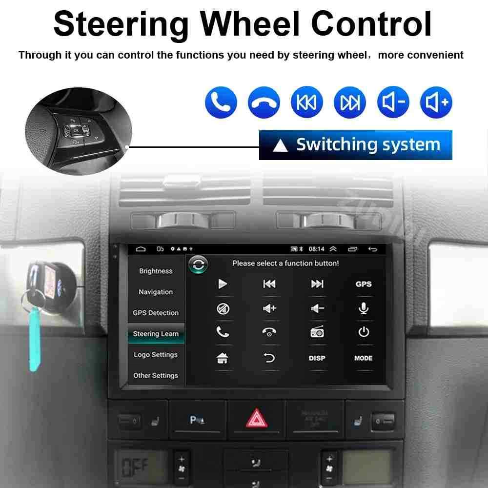 Autoradio Android 13 Pour VW Touareg 2004-2011 / Transporter T5 - CarPlay/Android Auto Sans Fil, GPS, Caméra De Recul - 6