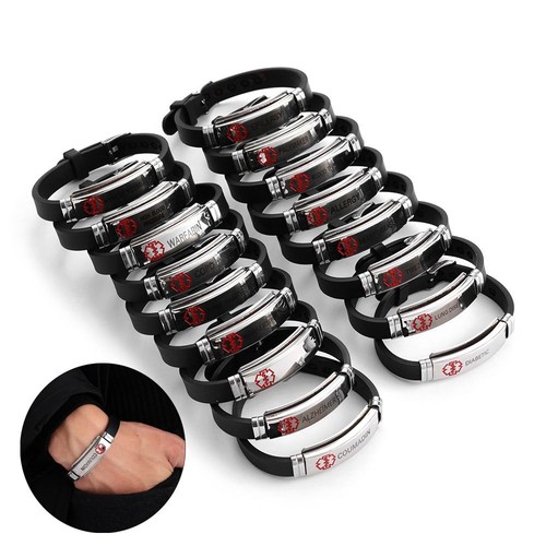 Jewelry Gifts Epilepsy Alzheimer'S Diabetes Bangles Medical Alert