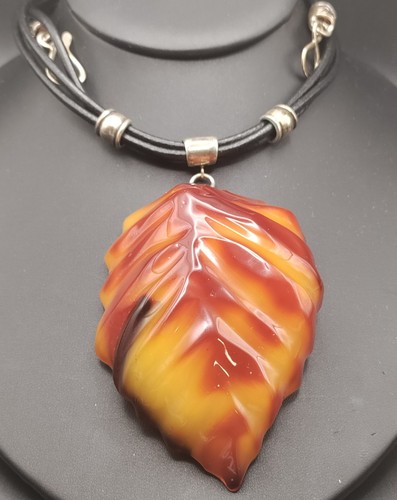 Artisan X-TRA Large Carved Amber Pendant