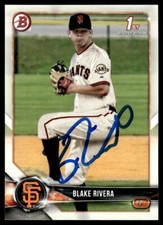 2018 Bowman Draft Blake Rivera Auto San Francisco Giants #BD-80 1st Card Signed