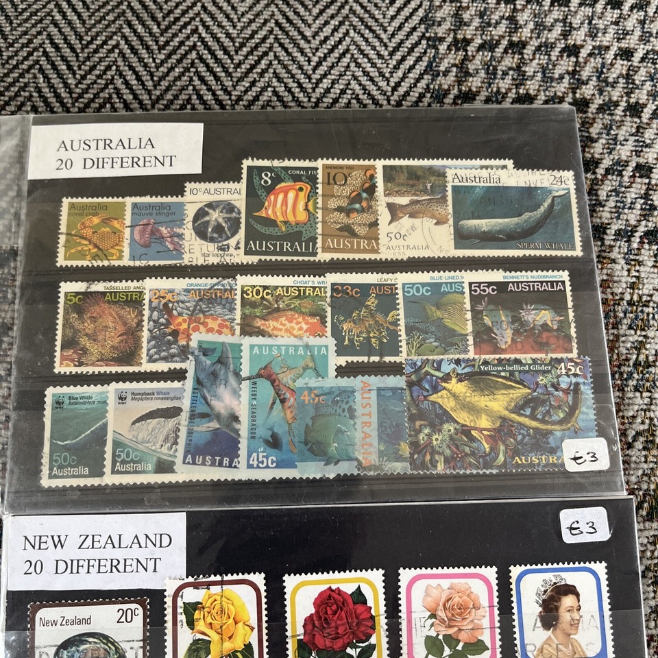 Stamp collection Inc Australia USA New Zealand Poland eBay