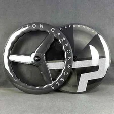 700C Carbon Fiber Front Wave 3 Spoke Wheel Rear Disc Wheel Rim/Disc Brake