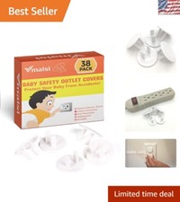 Universal Fit 38 Pack Child Proof Outlet Covers - Safeguard Your Little Ones