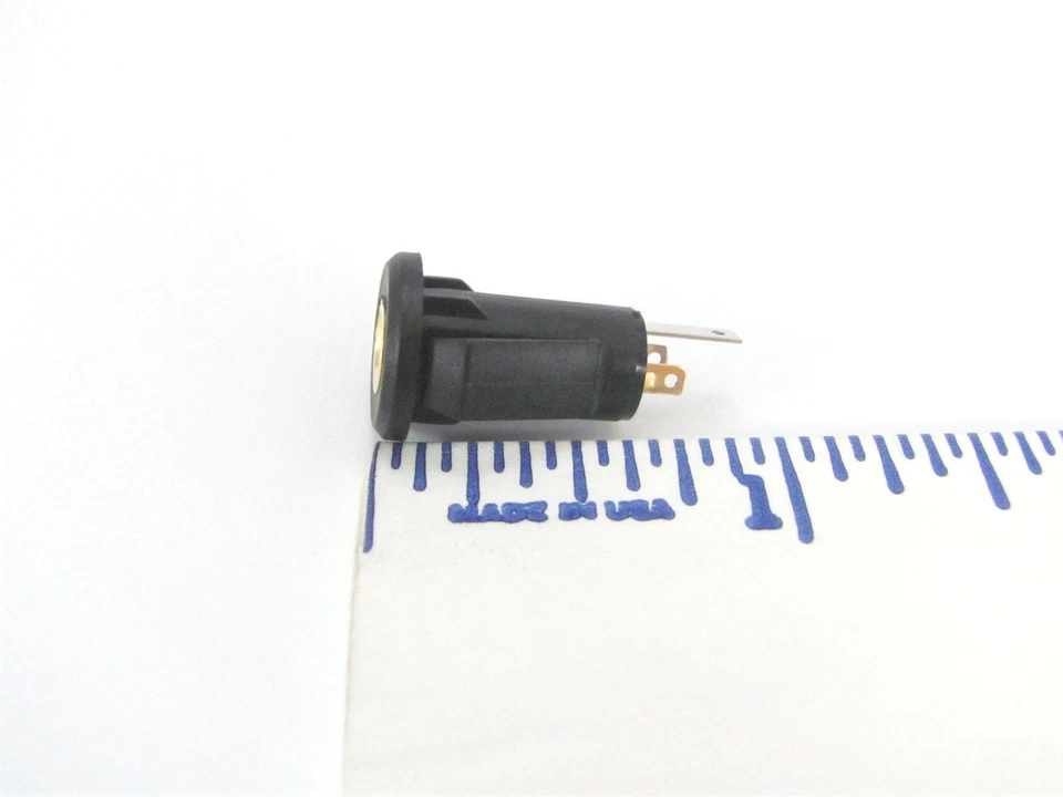 Conector de teléfono estéreo de montaje en panel mini enchufe chapado en oro de 3,5 mm - Philmore 70-536B Foto 3 de 3