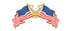 6" us flag two waving flags bumper sticker decal usa made