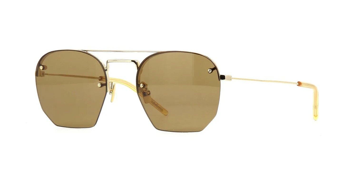 Occhiali da sole Saint Laurent SL 422 oro marrone (001)