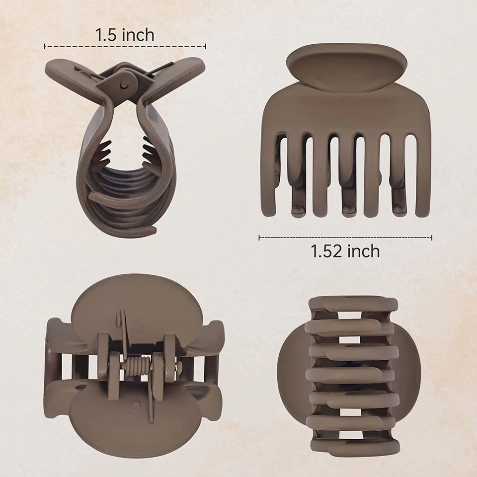 Pinza para el cabello 4 piezas de dientes de doble fila pinzas para el cabello pequeñas accesorios para el cabello para mujeres niñas Foto 3 de 4