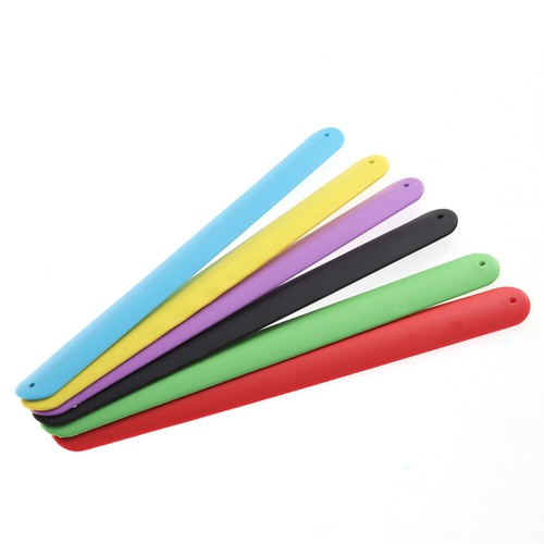 6 Pcs Kids Rainbow Bracelets Slap Bands Silicone Child Snap Friendship - 第 3/12 張圖片