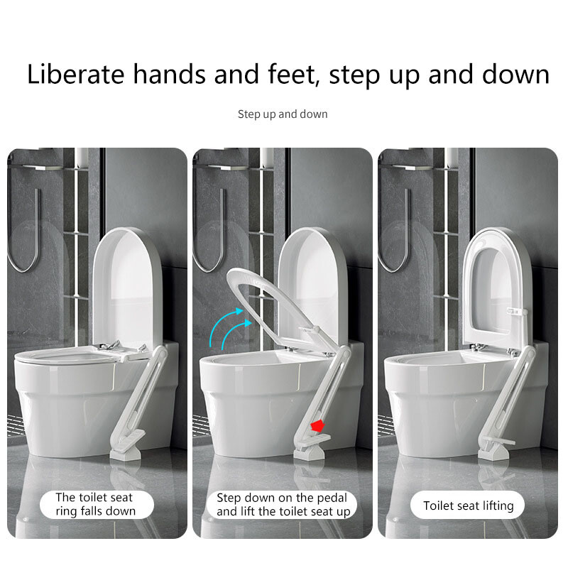 Toilet Seat Foot Pedal Lifter Universal Fits Touchless Toilet Lid