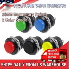 5 Color PCS Normally Open 16mm Round Momentary 2 Pins Metal Push Button Switch