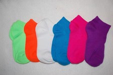 Baby Toddler Girls 6 PR LOW CUT SOCKS Bright Solids Multi-Color SHOE SIZE 6-10.5