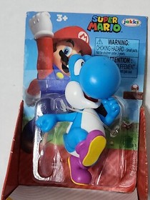 FIGURA YOSHI AZUL SUPER MARIO MUNDO DE NINTENDO 2.5" MANCAVE JAKKS PACIFIC NES