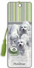 3D Bookmark Maltese Dog Gifts Small White Puppy Animal Lover x Him Her Men