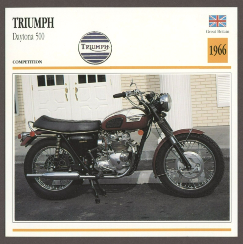 Triumph 1966 Daytona 500  Edito Service Atlas Motorcycle Card - Picture 1 of 1