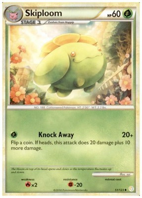2x (HGSS-051) Skiploom (U) Pokemon HeartGold SoulSilver Card # 51