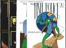 FISHWRAP PRESENTS THE FISH POLICE LOT OF 4- #1 2 3 4 (NM-) HIGH GRADE COPPER AGE