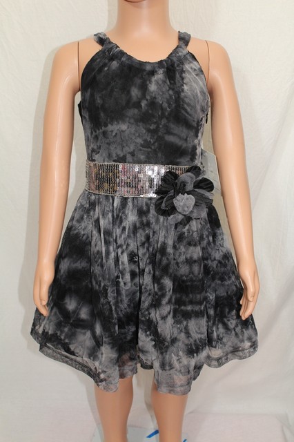Elisa B. Style 4356 Adorable Girls Dress Sz 5 NWT Color Gray Bling