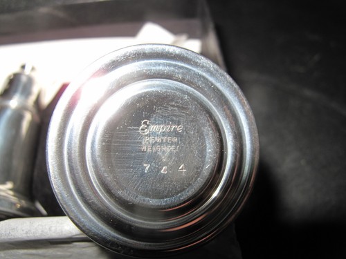 Box Set Empire Pewter Salt Pepper Shakers - Picture 6 of 9