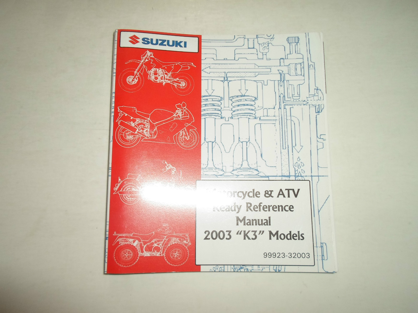 2003 Suzuki Motorcycle & ATV Ready Reference Manual K3 Models