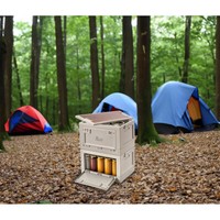 Xcase 2Er-Set Aufbewahrungsboxen Mit Deckel & Mdf-Ablage, Je 30 L, Faltbar