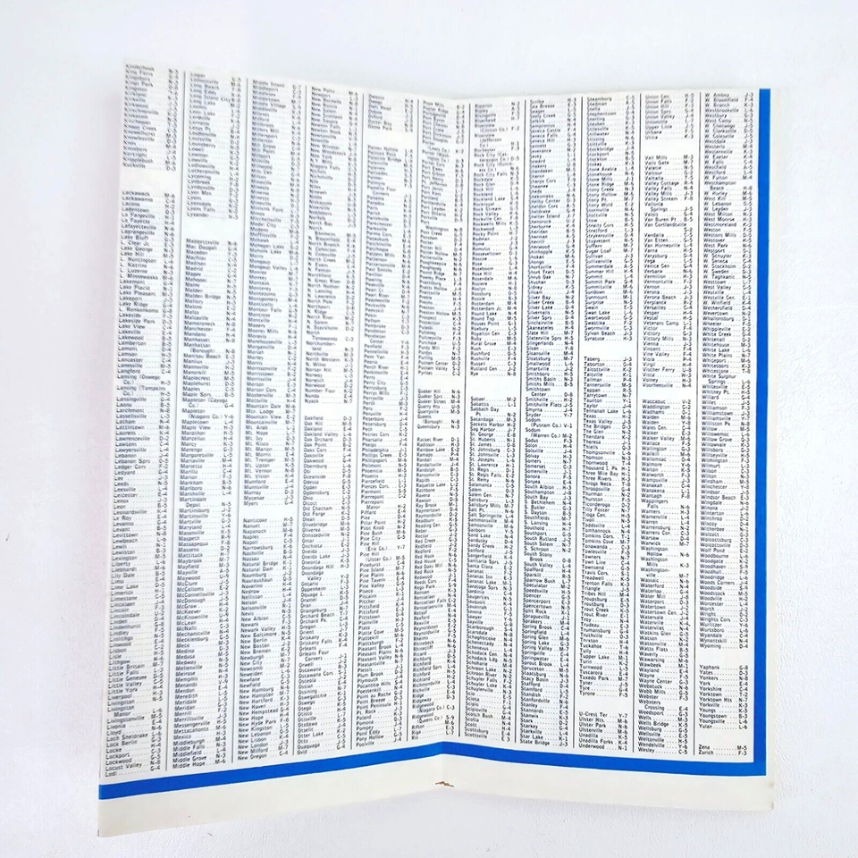 Vintage 1979 Exxon Company New York Printed Gas Station Travel Road Map