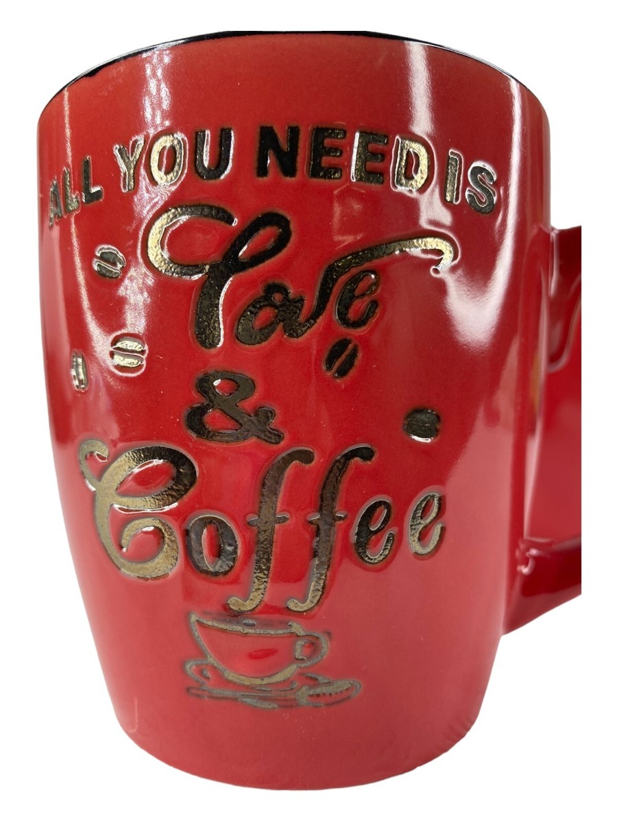 Royal Norfolk Valentine Set of 2 Mugs 14 oz "All You Need Is LOVE & Coffee"  | eBay