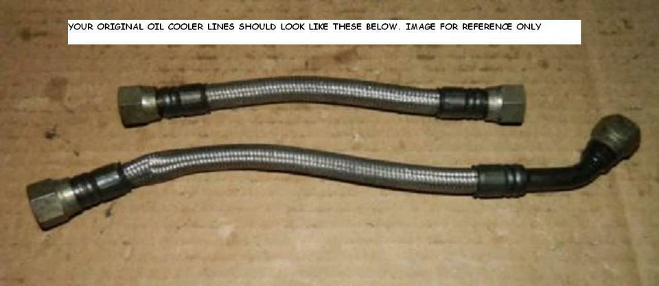 New Stainless Ducati Supersport Oil Cooler Lines Kit 91-97 600/750/900SS/SP BLK - Image 2 of 2