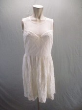 NWT Forever 21 Size M Womens White Lace Sleeveless Embroidered Wedding Dress 957