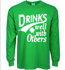 Funny St Patrick Day T-shirt Mens Graphic Tee Irish Drinking Tee Shirt