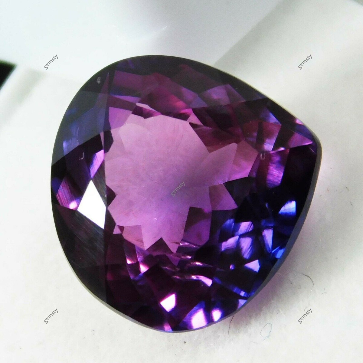 Carat Pear Cut Rare Purple Natural Sapphire Loose Gemstone