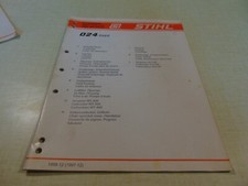 Tronçonneuse STIHL 024 Liste des Pièces de Rechange  1997