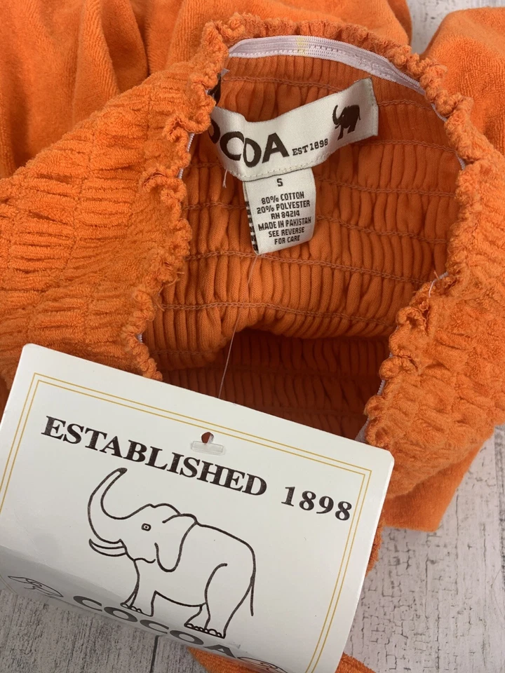 Cacao Auténtico Vintage Mujer’s Encubrimiento Naranja Talla S Nuevo Con Etiquetas Foto 3 de 3