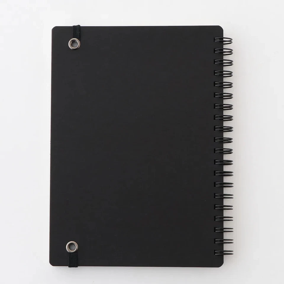 MUJI High-quality Paper Notebook A6 Double-ring With Elastic Fastener 80 Sheets - Image 3 of 4