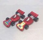 Matchbox Lesney Superfast No24 TEAM MB X2 LOT light & Dark RED Different LABELS