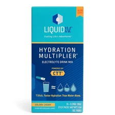 Liquid I.V. Hydration Multiplier Golden Cherry 10 Stick Pack 1 Box New EXP:01/20