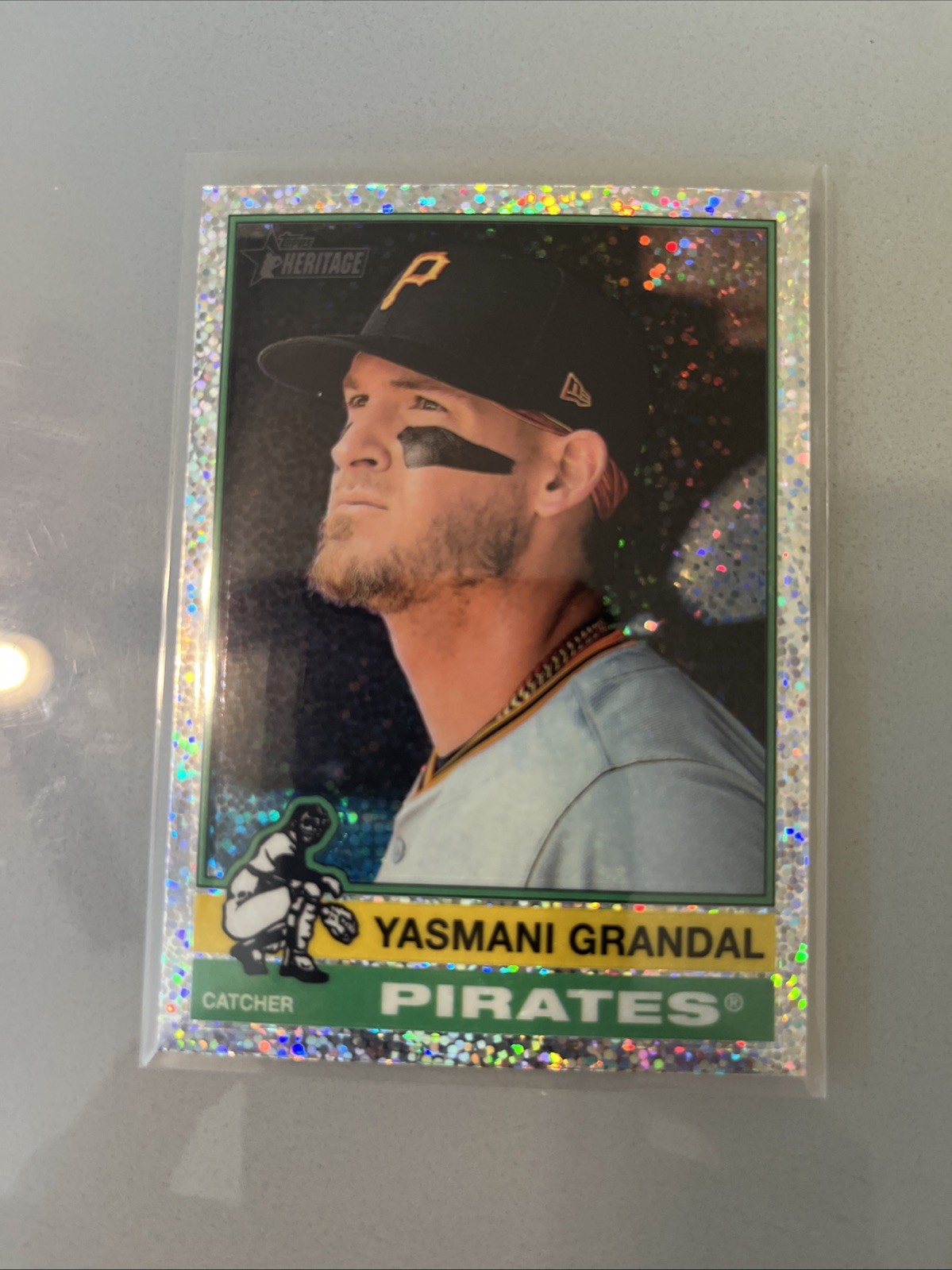 2025 Topps Heritage - Yasmani Grandal #303 Chrome Silver Sparkle Refractor