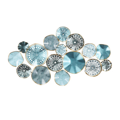 Deco 79 Metal Plate Home Wall Decor 3D Overlapping Discs Wall Sculpture Wall