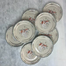 International Marmalade "Marmalade Goose" Stoneware Japan Eight Dessert Plates