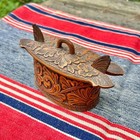 Antique Norwegian Carved Tine Box Very Fine 1800s Norway Scandinavian Norge — photo 3