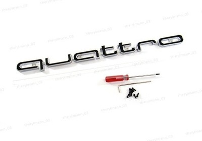 Kühlergrill Stoßstange Abzeichen quattro Abzeichen Emblem Auto Front Zubehör Neu