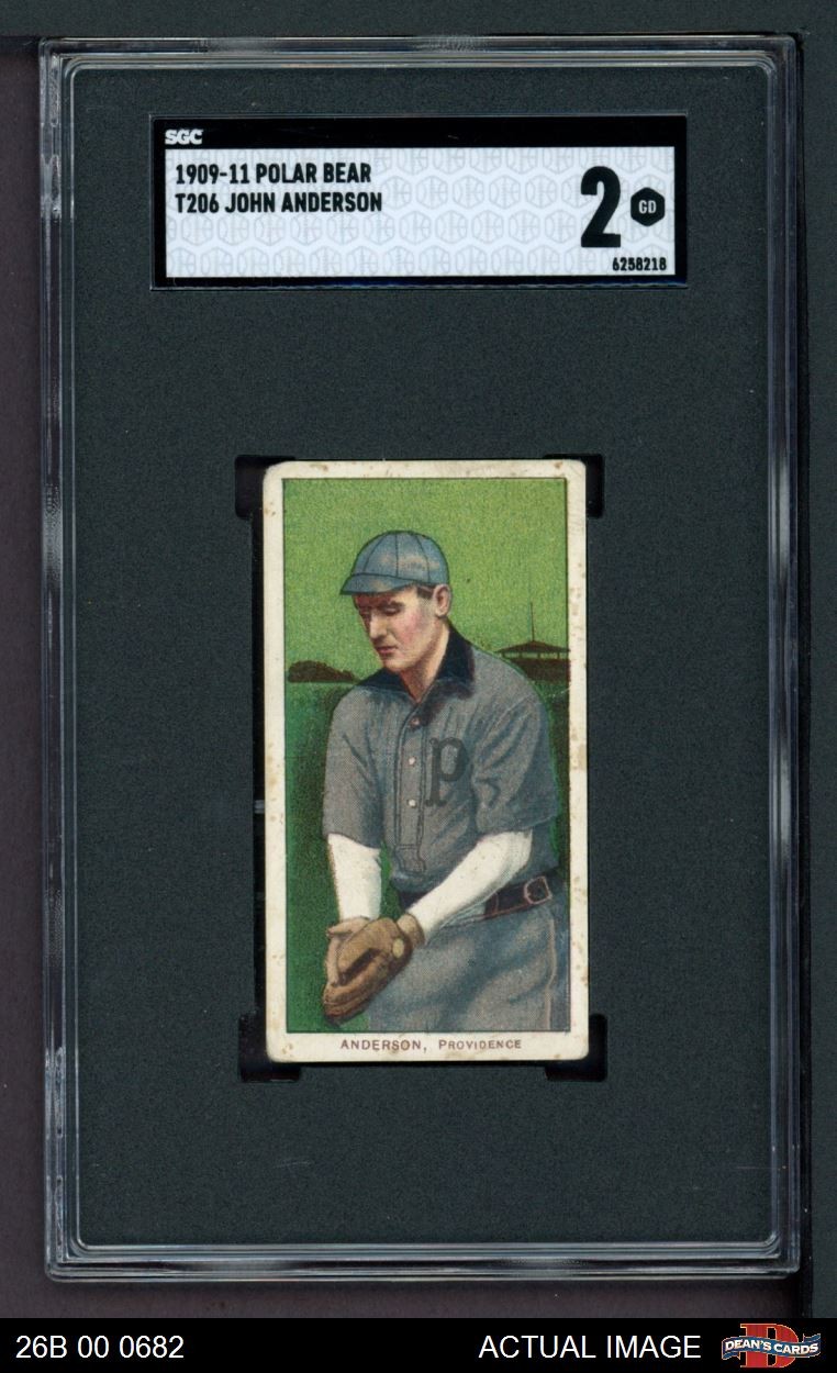 1909 T206 Semi-Scarce John Anderson Eastern League - Providence SGC 2 - GOOD